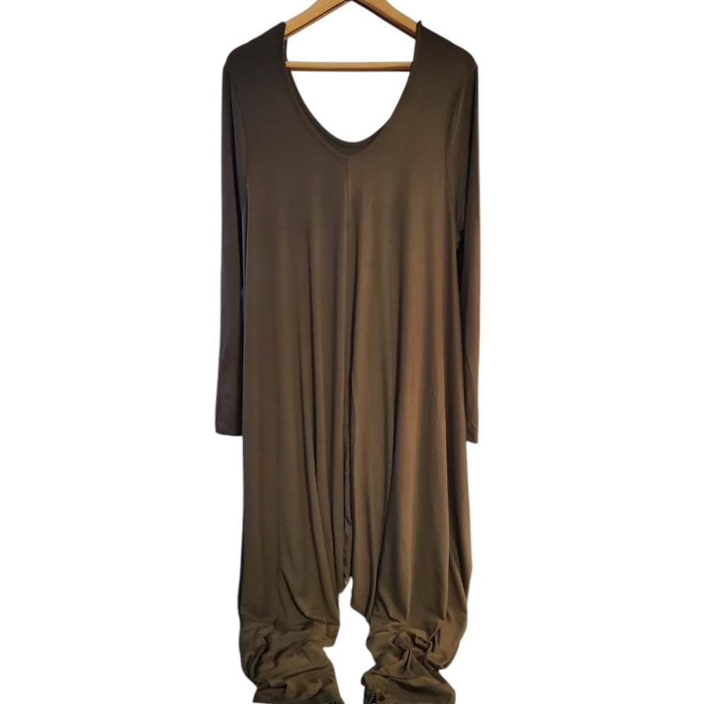 Long Sleeve Plus Size Harem Jumpsuit